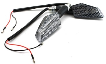 Поворотники для мотоцикла, черные, 14 светодиодов, 2 шт., допуск e50