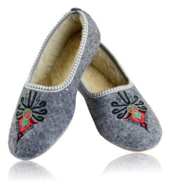Тапочки фетровые, тапочки утепленные шерстяные 1419 35