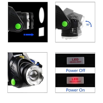 СВЕТОДИОДНАЯ ФАРА CREE ZOOM T6 MEGA POWER 2X18650 L200