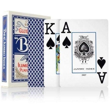 SUPER Karty do gry BEE Jumbo Index 144 case POKER