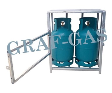 * ПОДСТАВКА ДЛЯ КОНТЕЙНЕРНОЙ КОРЗИНЫ K-2 ДЛЯ 2 ГАЗОВЫХ БАЛЛОНОВ ПО 11 КГ.