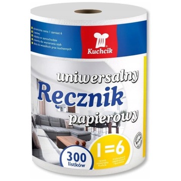 Czyściwo ręcznik papierowy kuchenny KUCHCIK uniwersalny Kuchcik 300 sztuk