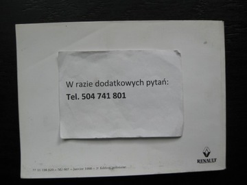 RENAULT CLIO II 1998-2000 инструкция по эксплуатации PL