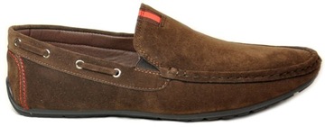 М1279 КОФЕЙНЫЕ МОДНЫЕ МОКАСИНЫ-СЛИПЫ HAVER размер 42