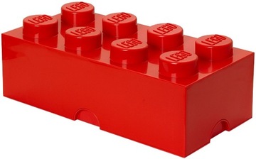 LEGO POJEMNIK KLOCEK 8 PUDEŁKO CZERWONY DUŻY