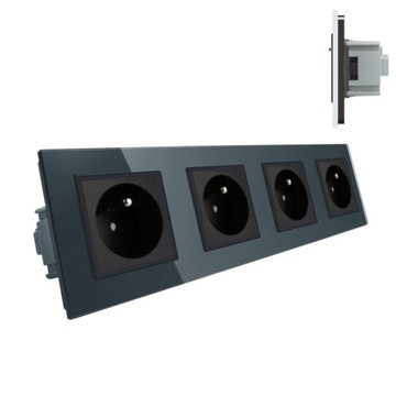LIVOLO GNIAZDO WTYKOWE Z BOLCEM 4 x 230V 16A C