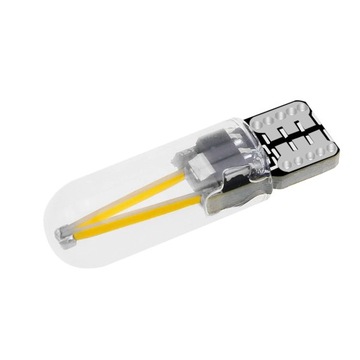 СВЕТОДИОДНАЯ ЛАМПА НА НИТИ COB W5W T10 12V 24V БЕЛАЯ