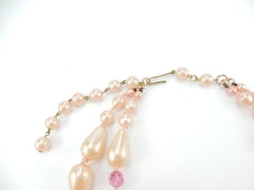 S7 СТАРЫЕ СТИЛЬНЫЕ КОРАЛЛЫ, ОЖЕРЕЛЬЕ С КРИСТАЛЛАМИ