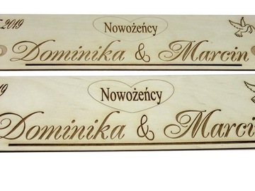 Weselne Tablice Na Samochód Nowożeńcy Ślubne Ładne