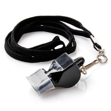 Черный свисток Meteor Wolf Plus с силиконовым мундштуком