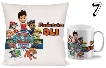 НАБОР КРУЖКА + ПОДУШКИ 40х40 PAW PATROL + ИМЯ 10
