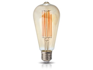 ŻARÓWKA LED FILAMENT RETRO E27 7W ST64 EDISON