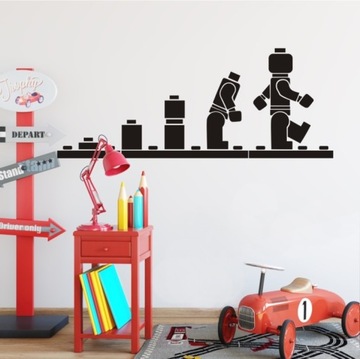 НАКЛЕЙКА НА СТЕНУ LEGO BLOCKS ЛЮДИ L