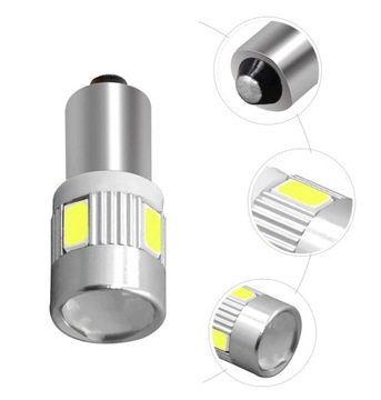 ŻARÓWKA LED 6 SMD 5630 T4W BA9S POSTOJÓWKA POZYCJA