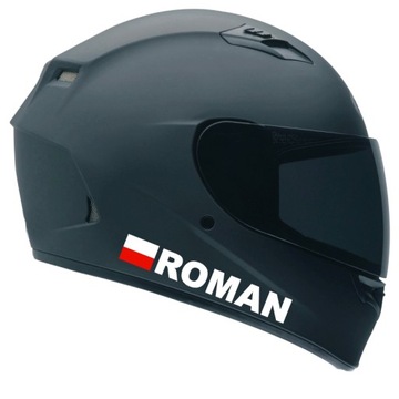 Twoje IMIĘ KSYWA Flaga POLSKI Naklejki Kask Motor