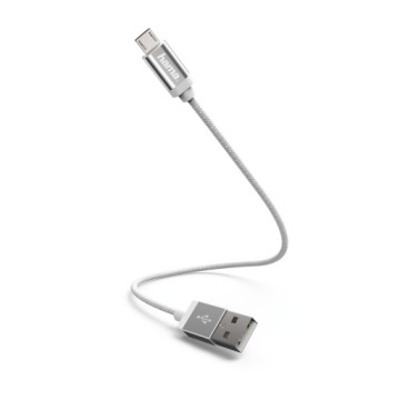 Hama kabel Micro USB - USB Biały 0,2m