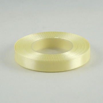 Taśma atłasowa 12mm/32m KREMOWA