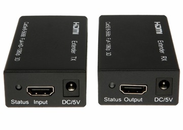 КОНВЕРТЕР-ЭКСТЕНДЕР HDMI-LAN ЧЕРЕЗ ВИТОЙ КАБЕЛЬ RJ45 ДЛИНОЙ 60М
