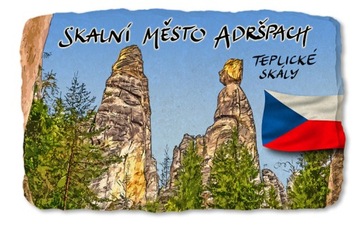ADRSPACH TEPLICKIE SKAŁY magnes lodówkę kamień 571
