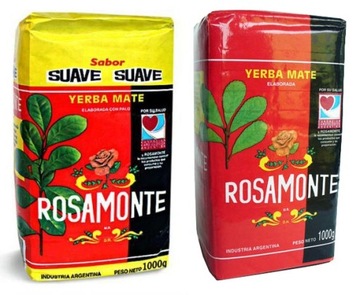 Yerba Mate Rosamonte Elaborada + Suave - 2 x 1kg