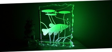 LIN - Стеклянный светодиодный светильник ручная резьба ПОДАРОК