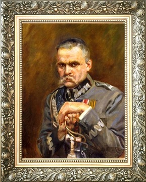 obraz_J.PIŁSUDSKI Z SZABLĄ__Kossak kopia 40/50