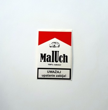 MALUCH 100% radości - naklejka drukowana