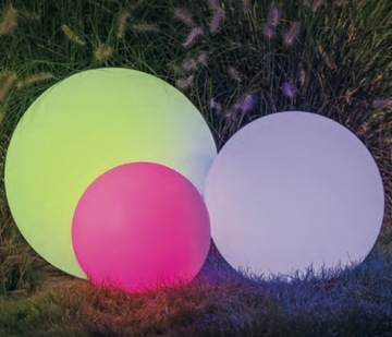 Lampa ogrodowa,lampy ogrodowe RGB Kula 30+ Pilot