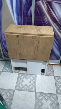 СТОЛ, стол складной микс, дуб ланцет белый