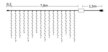 ICILS 200 LED НАРУЖНЫЙ ФИКСИРОВАННЫЙ + ЭФФЕКТ ВСПЫШКИ 9,5M