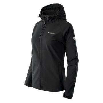 KURTKA PRZEJŚCIOWA DAMSKA PRZECIWDESZCZOWA SOFTSHELL HI-TEC NETI KAPTUR XL