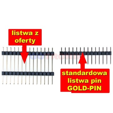 Штыревая планка GOLD-PIN высотой 1х40 h=25мм
