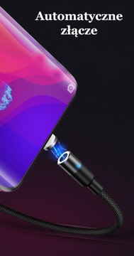 МАГНИТНЫЙ КАБЕЛЬ 3в1 USB-C МИКРОУСБ IPHONE QC 3.0