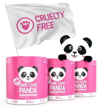 2x HAIR CARE PANDA - ŻELKI NA ZDROWE WŁOSY BIOTYNA