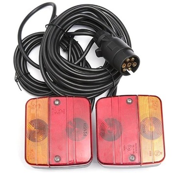 LAMPY TYLNE ZESTAW ŚWIATEŁ 12/24V DO PRZYCZEPY CE