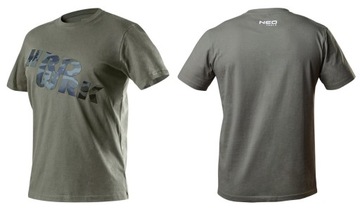 T-SHIRT ROBOCZY OLIWKOWY CAMO, ROZMIAR X