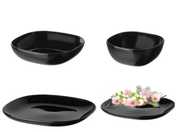 Ужин на 6 человек 24 шт. квадратных тарелок.