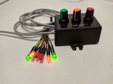 SHIFT LIGHT версия B1, 3 канала, сигнализация