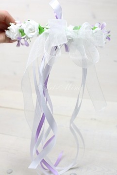 Венок для причастия БЕЛАЯ сирень винтаж первое причастие