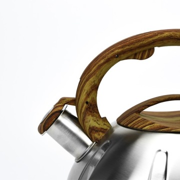 ЧАЙНИК СО СВИСТОКОМ, ДЕРЕВЯННАЯ РУЧКА, 3Л