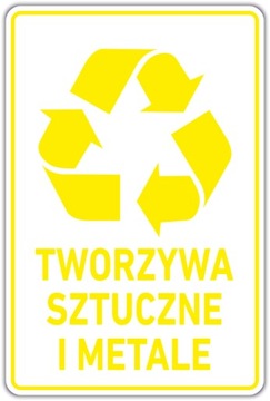 TWORZYWA - Naklejka na kosz segregacja śmieci 30cm