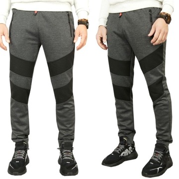 SPODNIE DRESOWE MĘSKIE JOGGERY dresy zamek 811 XXL