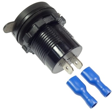 ВСТРОЕННОЕ АВТОМОБИЛЬНОЕ ЗАРЯДНОЕ УСТРОЙСТВО 12 В 24 В USB QC3.0 ВОЛЬТМЕТР USB-C ОРАНЖЕВЫЙ