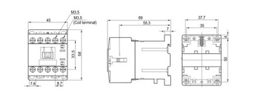 КОНТАКТОР GMD-16M DC24V 3W 1A