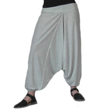 Spodnie alladyki pumpy oryginalne boho w kropki uniwersalne boho polskie
