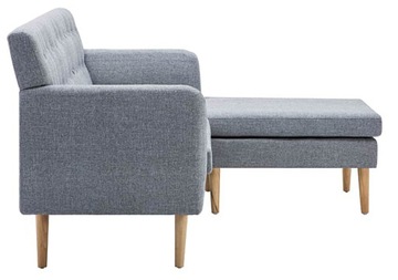 ЭЛЕГАНТНЫЙ СОВРЕМЕННЫЙ ДИВАН С ШЕЗЛОМ == СЕРЫЙ