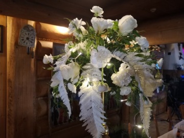 СПРЕЛЬЖ ПАПОРОТНИК ЛИСТ ИСКУССТВЕННЫЕ ЦВЕТЫ БЕЛЫЙ 61см