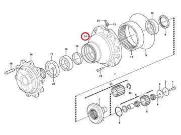 СТУПИЦА ЗАДНЕГО КОЛЕСА NEW HOLLAND B90B B100B