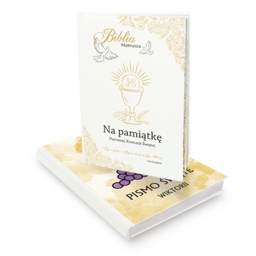Biblia z nadrukiem personalizowana KOMUNIA
