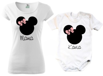 ZESTAW Damska KOSZULKA DLA Mamy I BODY dla CÓRKI